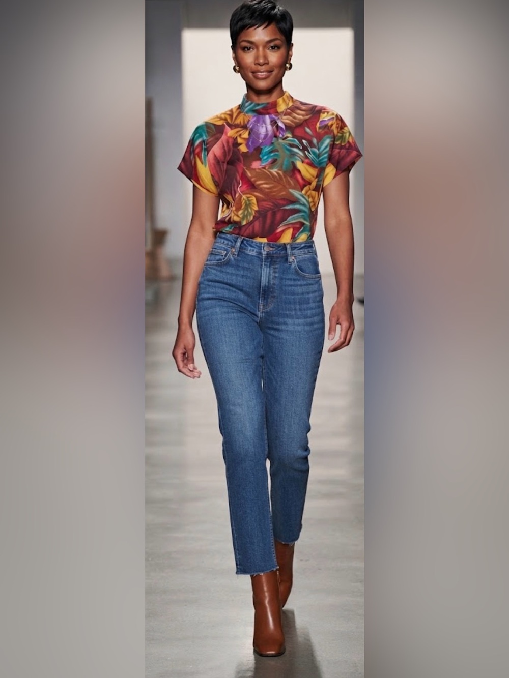 Vintage 80’s Linda Allard for Ellen Tracy 100%Silk Fall Blouse Top Whimsical